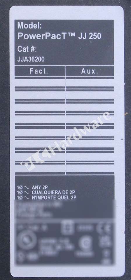Surplus Schneider Electric JJA36200 Square D PowerPact JJ 200A Circuit Breaker