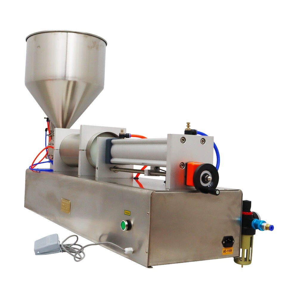 Pneumatic Liquid&Paste Cream Filling Machine 1 Nozzle 1000-5000ml Piston Filler