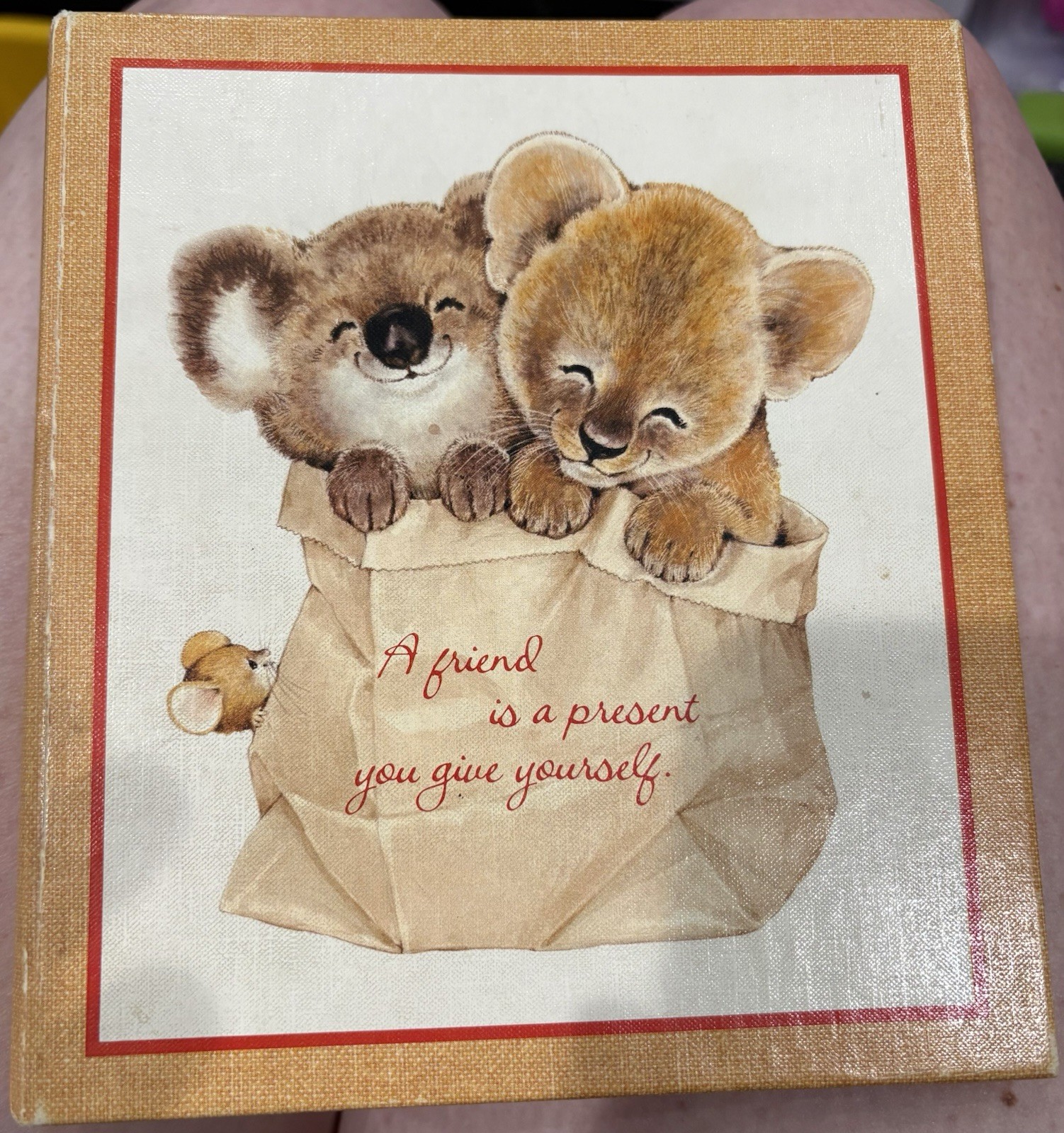 Vintage Hallmark Koala Address Book 3 Ring Binder Loose Leaf Friendship