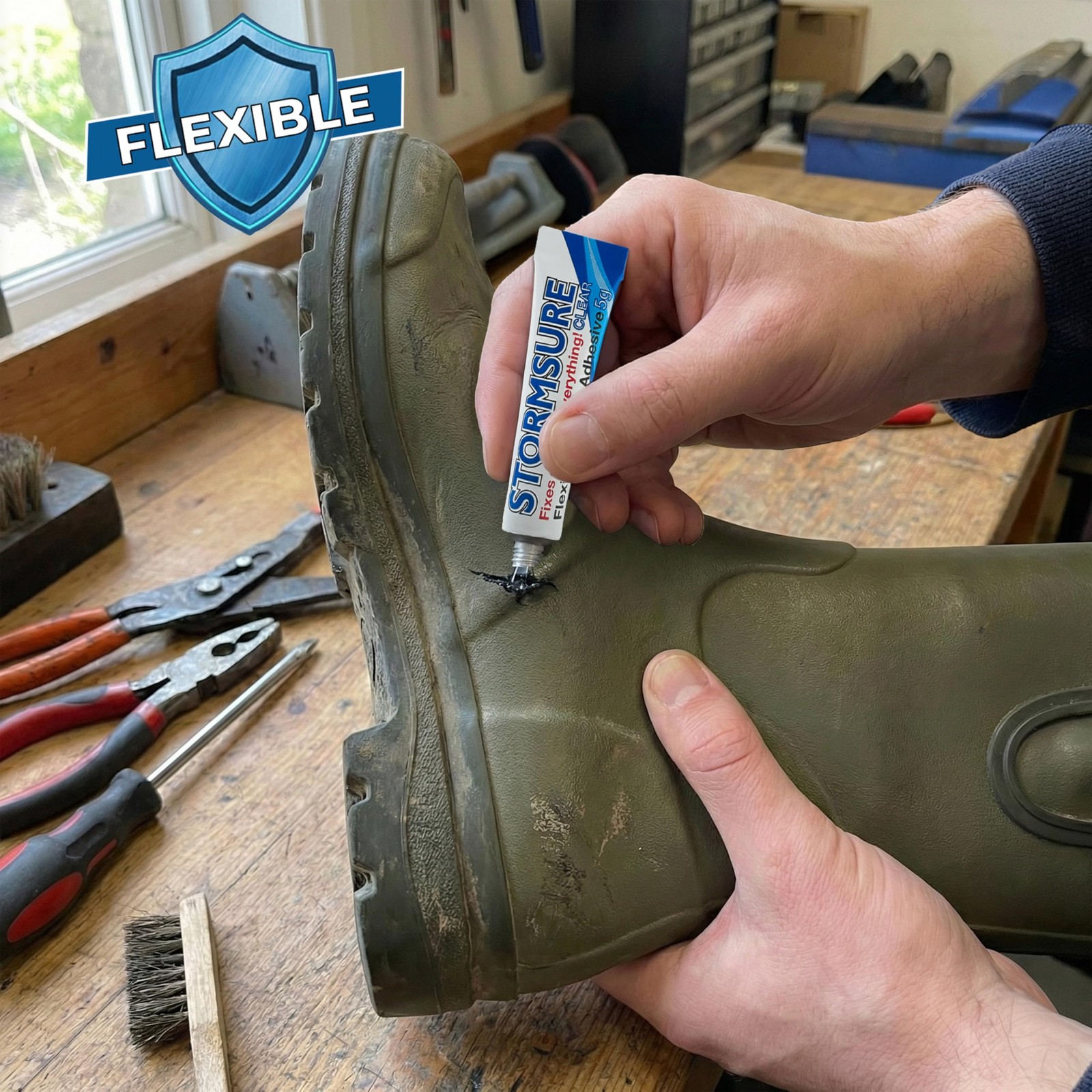 Footwear Repair Kit Boots Shoes Waders Waterproof Durable Adhesive Fix