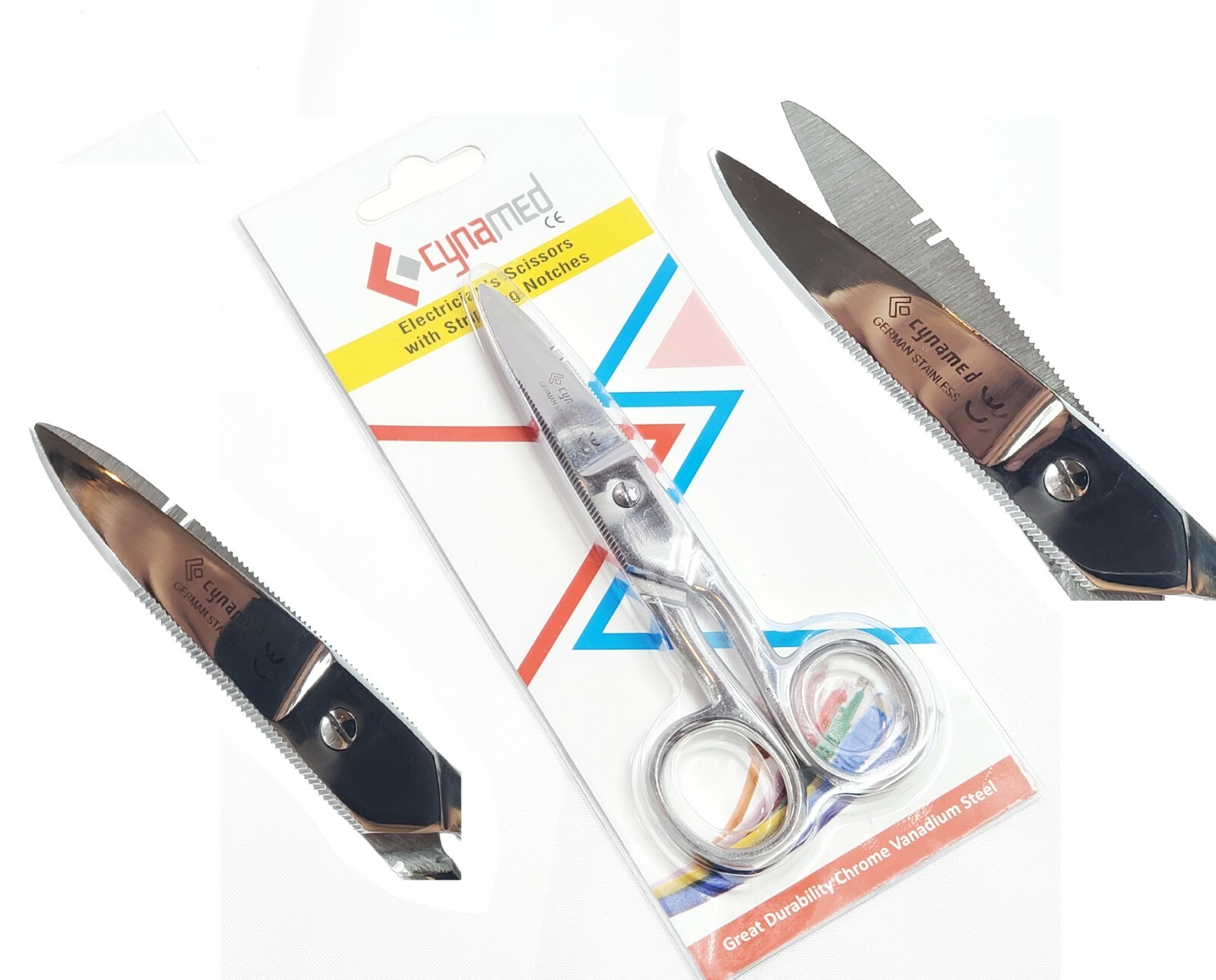 Electrician Scissors for Cutting & Stripping Wires Electrical Repair Tool 5.25″