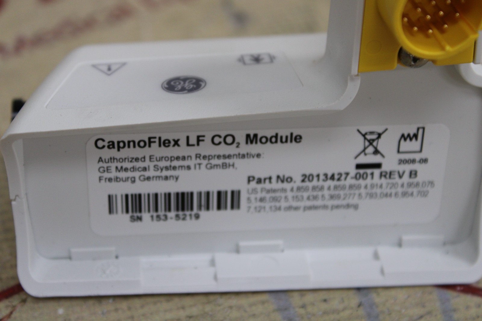 GE Capnoflex LF Co2 Module For GE Dash Monitor 3000 4000 5000 2013427-001