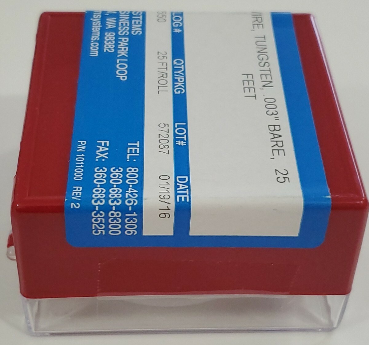 *NEW* A-M Systems 797550 Bare Tungsten Wire 0.003″ 25Ft Spool + Warranty!