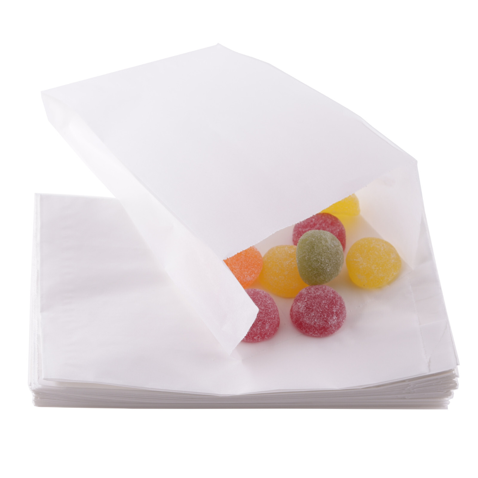 Papiertüten Weiss, Geschenktüten Papier, Kleine Krafttüten, Brottüten Brötchen