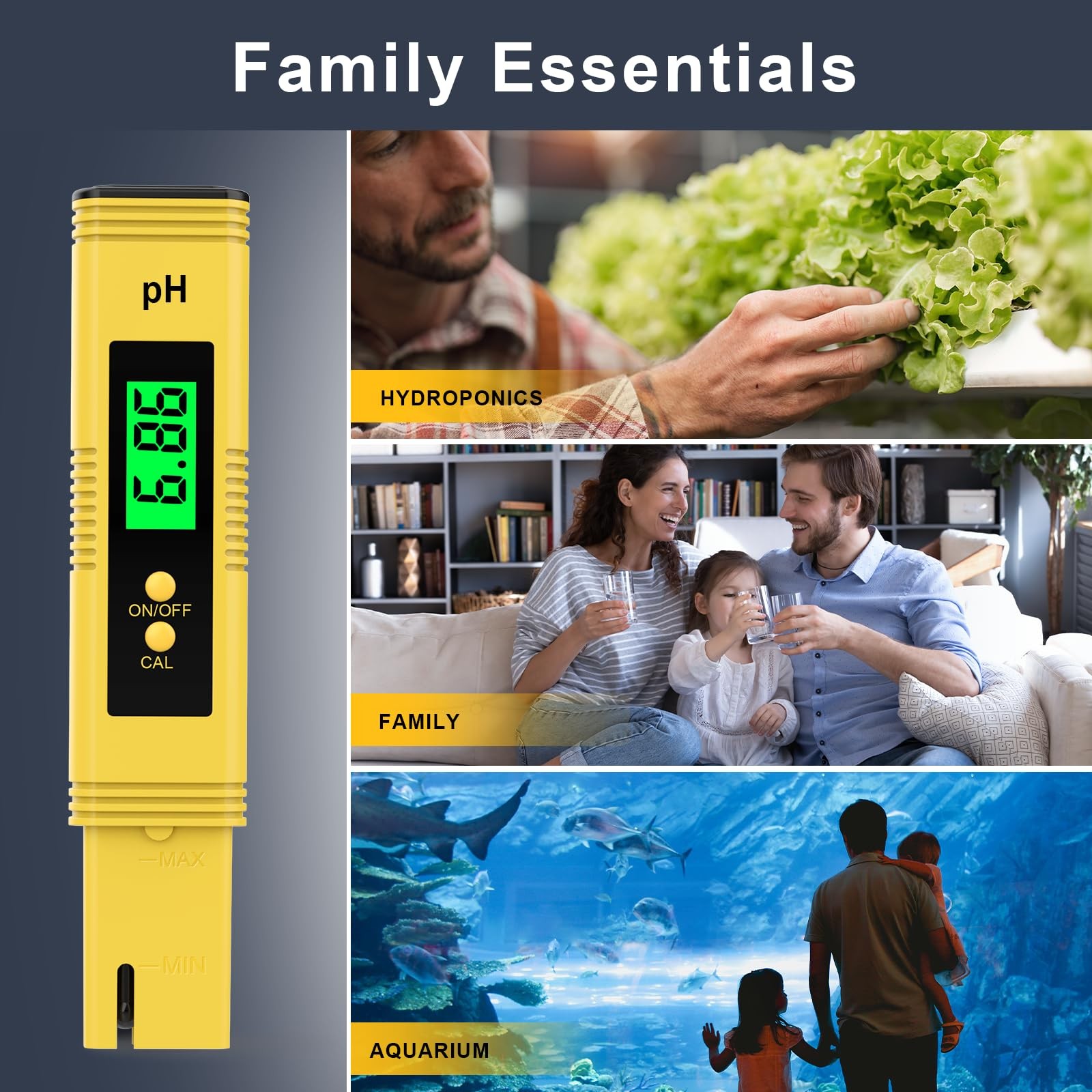 2025 All-New pH Meter for Water – High Accuracy Digital Yellow, Yellow