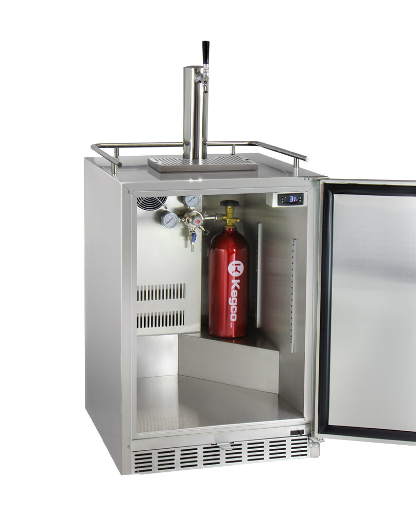 Kegco 5 lb. Aluminum Co2 Tank with Electric Red Epoxy Finish for Kegerator