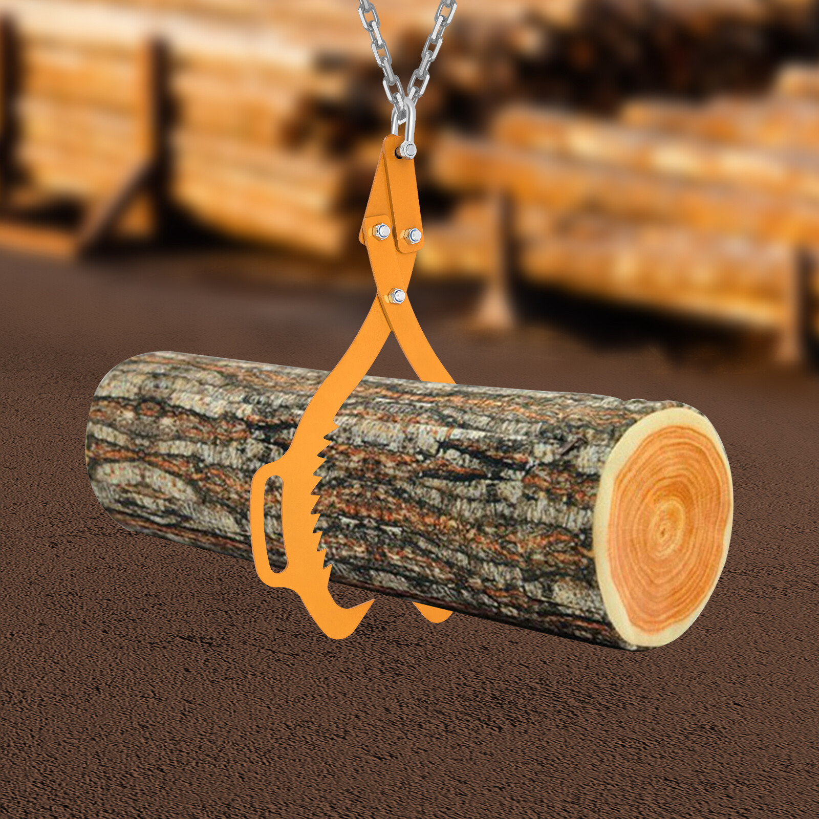 25 in Claw Hook Log Lifting Tongs Heavy Duty Grapple Timber Claw 1000kg/2200lbs