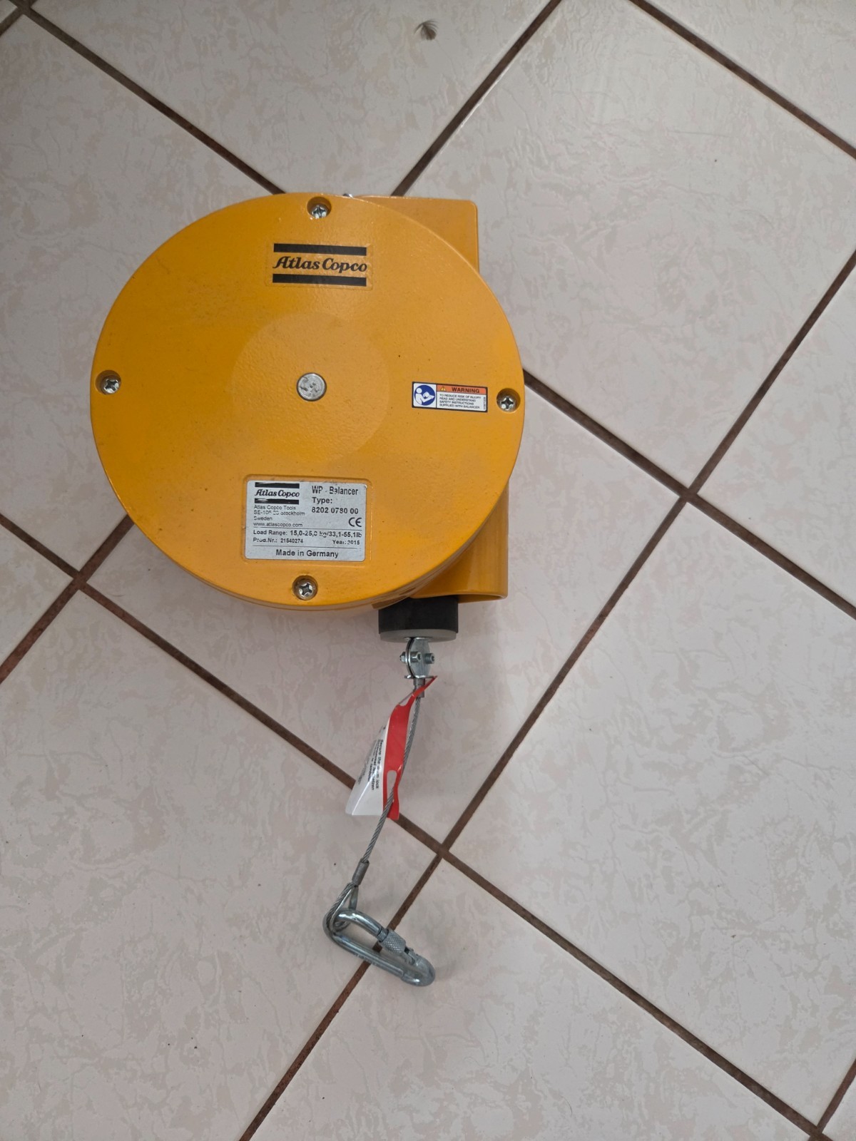 Atlas Copco 8202 0780 00 WP Balancer, 15 – 25 kg, 33.1 – 55.1 lbs, 8202078000
