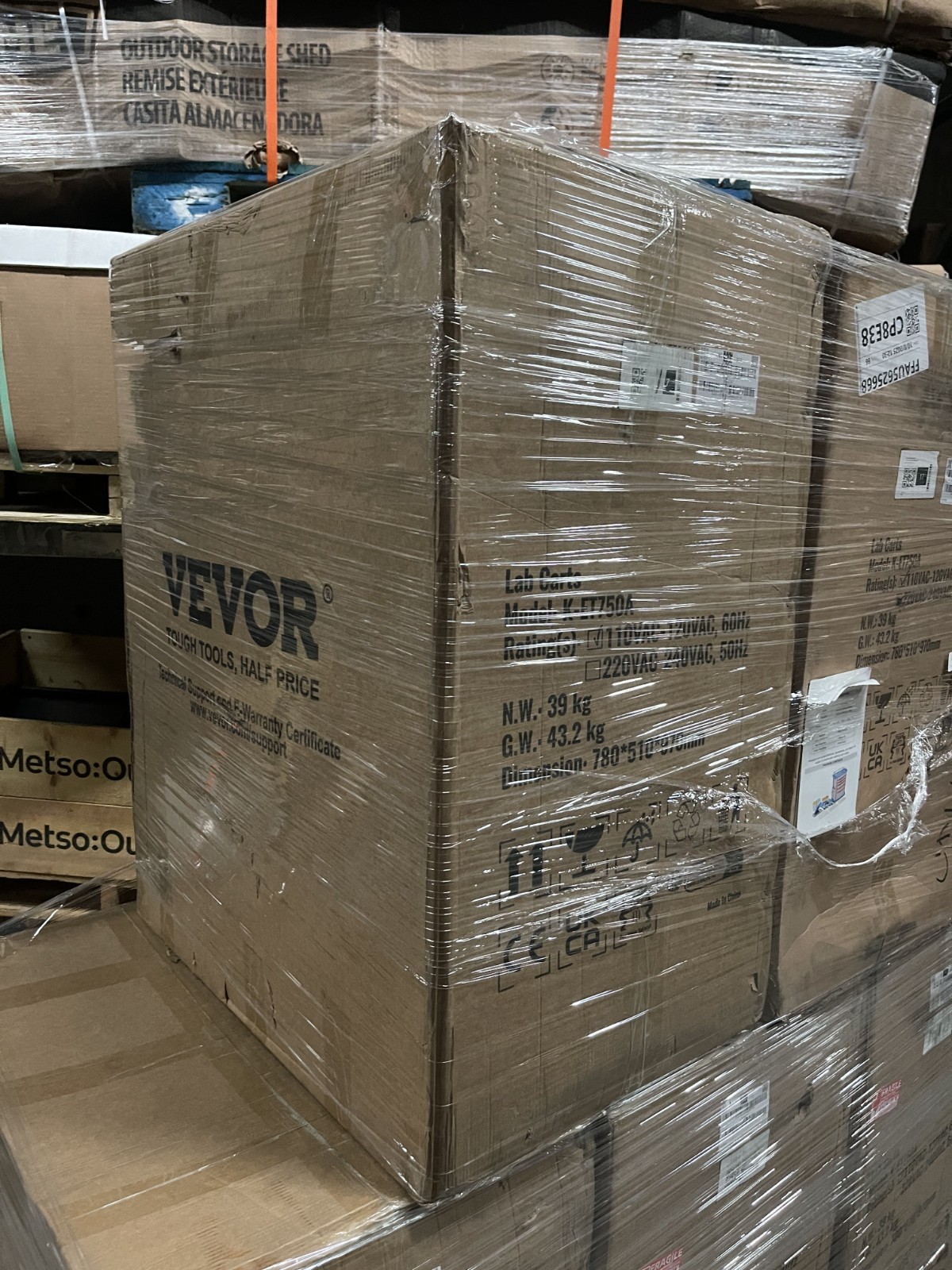 Vevor Lab Carts 5-Tier Drawers Mobile Utility Cart K-ET750A