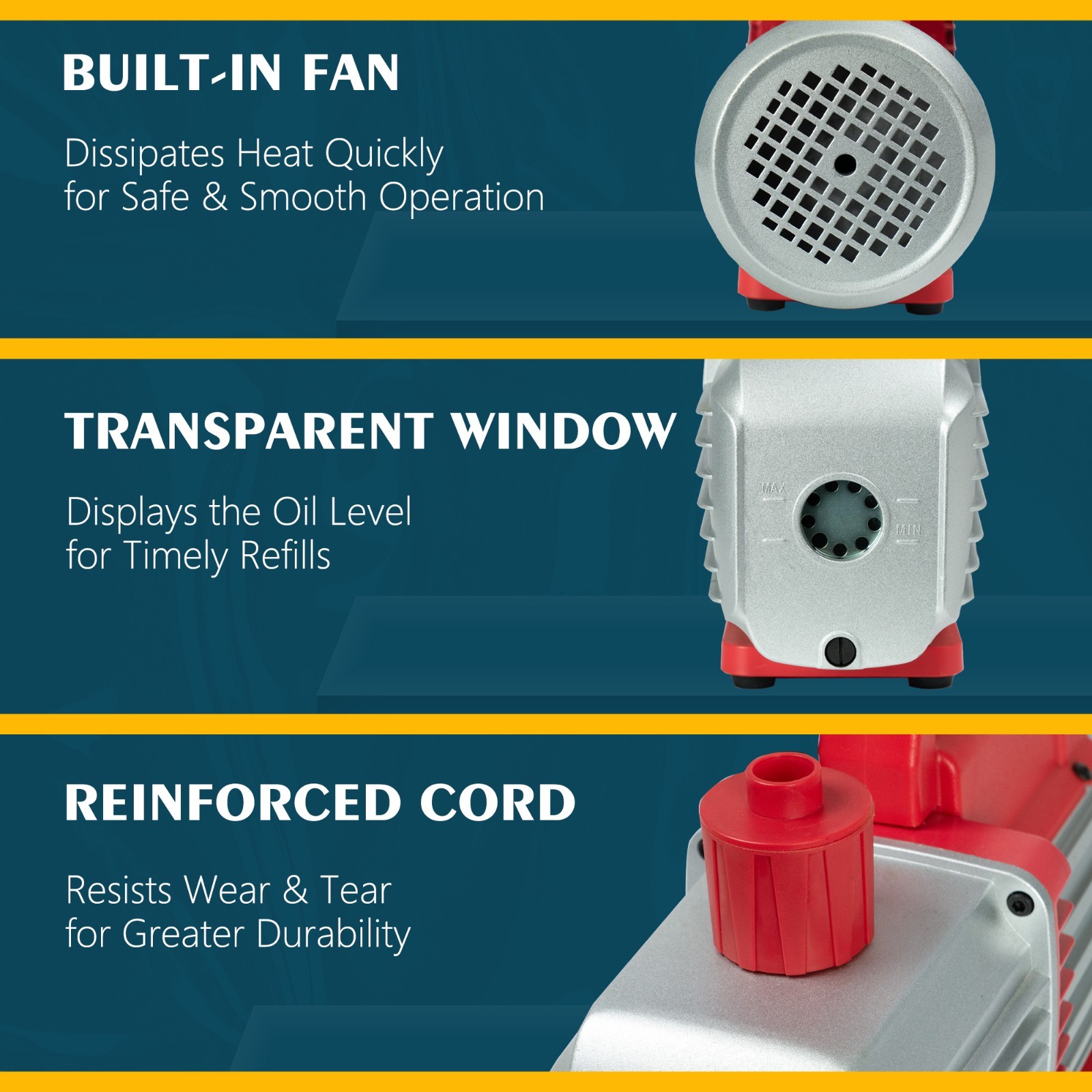 Kozyvacu Dual-Stage HVAC Vacuum Pump, 5.0 CFM – Ideal for AC Repair Tools, Car