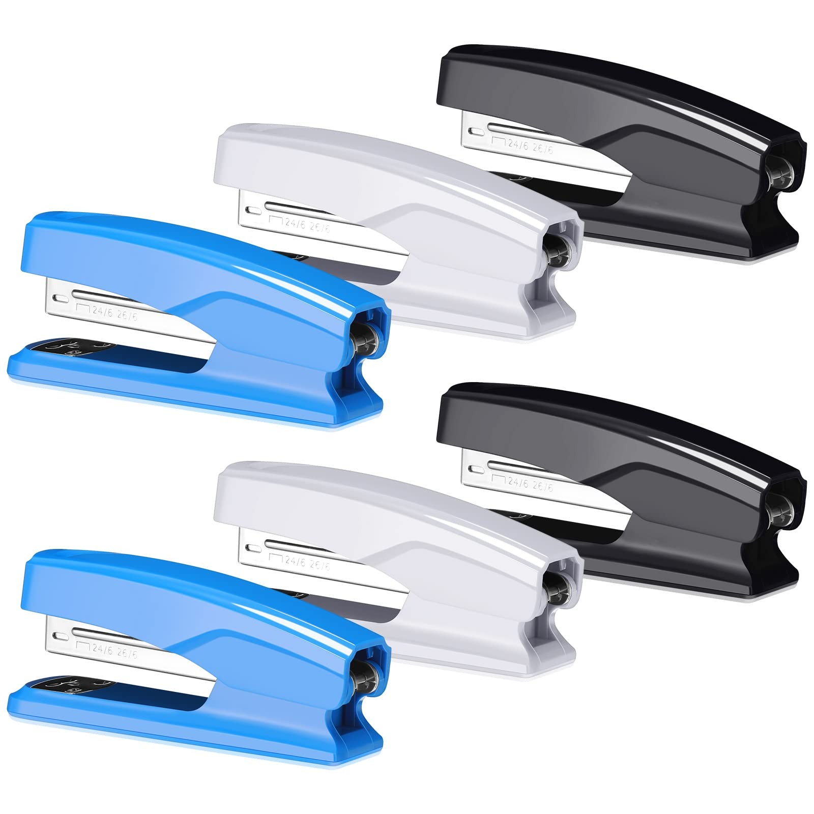 Desktop Stapler School College Office Supplies Portable Black, Blue, Gray