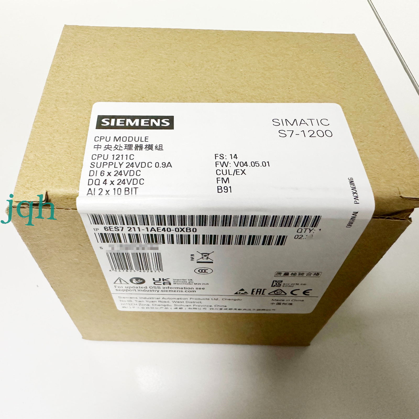 6ES7211-1AE40-0XB0 1PCS NEW SIEMENS 6ES7211-1AE40-0XB0 Central Processing Unit*j
