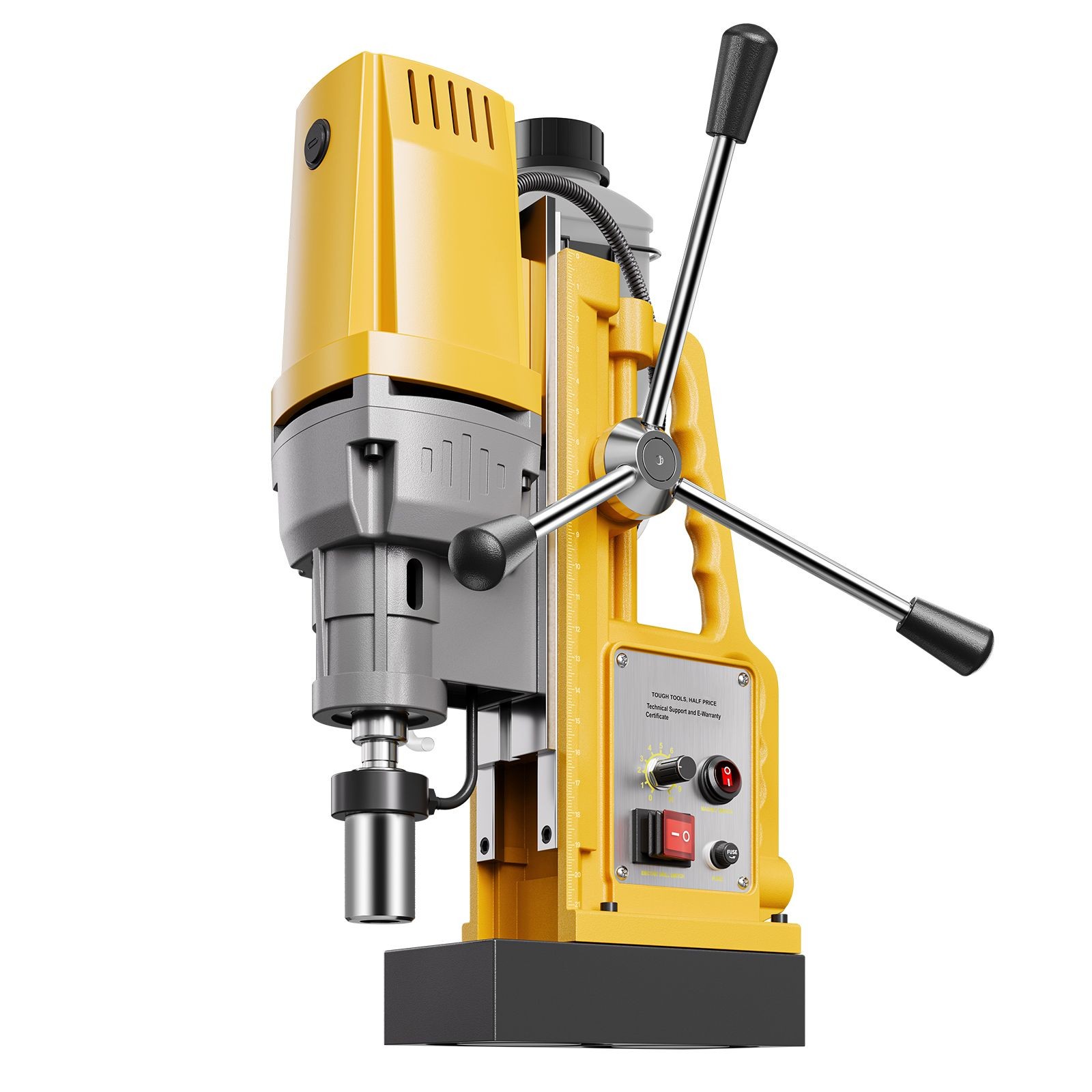 1.88HP Magnetic Drill Press 2in Boring 0-750 RPM 1400W Copper Motor