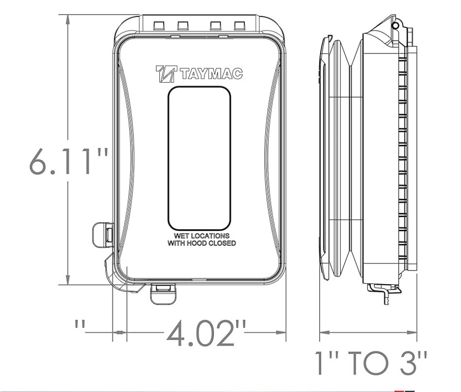 (10 Pack) TayMac ML450 White Expandable 1-Gang Weatherproof Electrical Cover