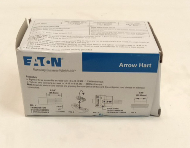 Eaton AHCL530P Color Coded Locking Ultra Grip Plug L5-30P 30A 125VAC 2Pole 3Wire