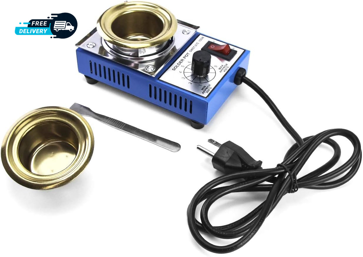 Solder Pot 150W 110V 50Mm Soldering Bath Titanium Plate Capacity 500G 200-450°C