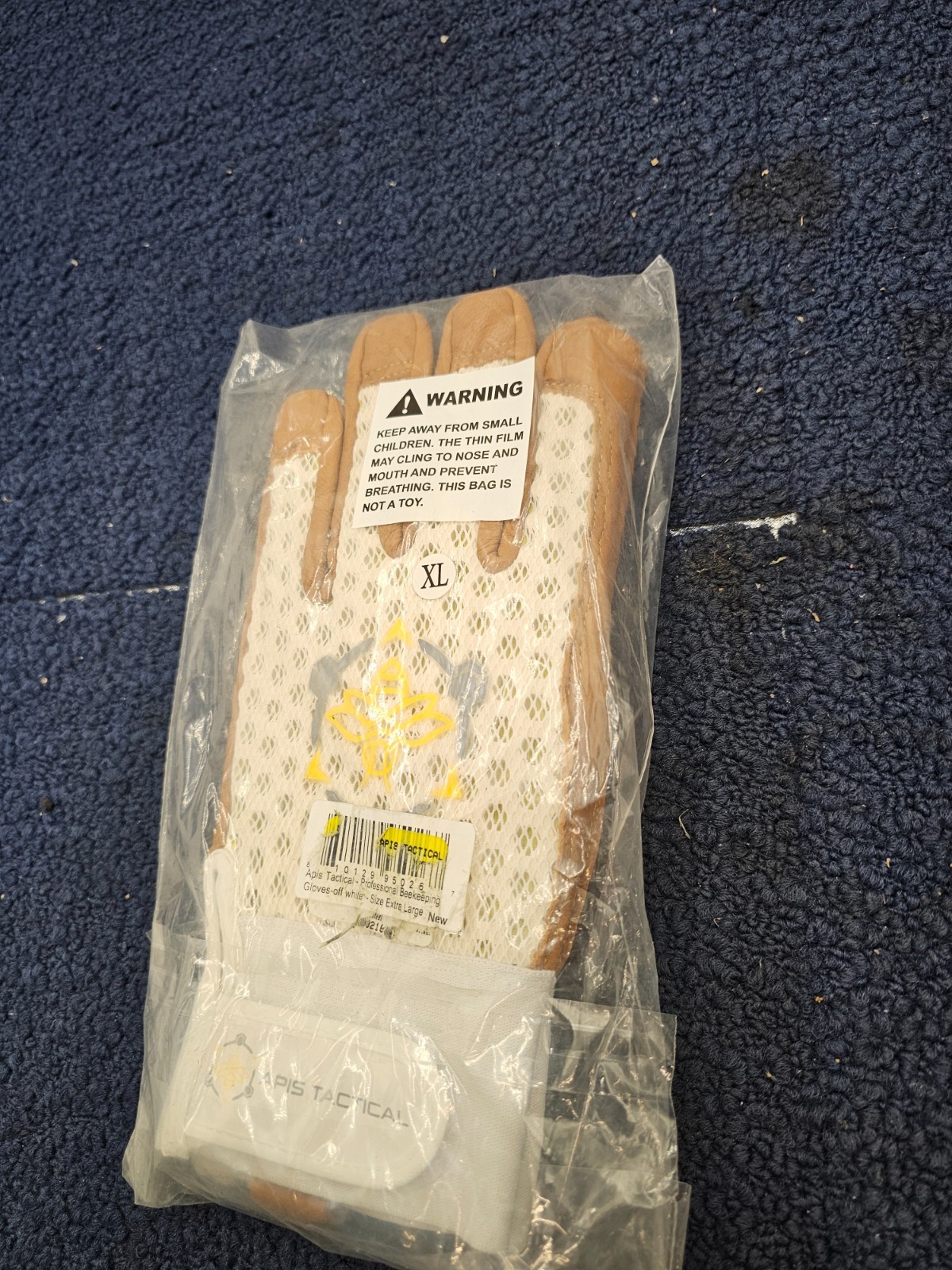 Apis Tactical Professional Beekeeping Gloves, Off-White, Size Extra Large