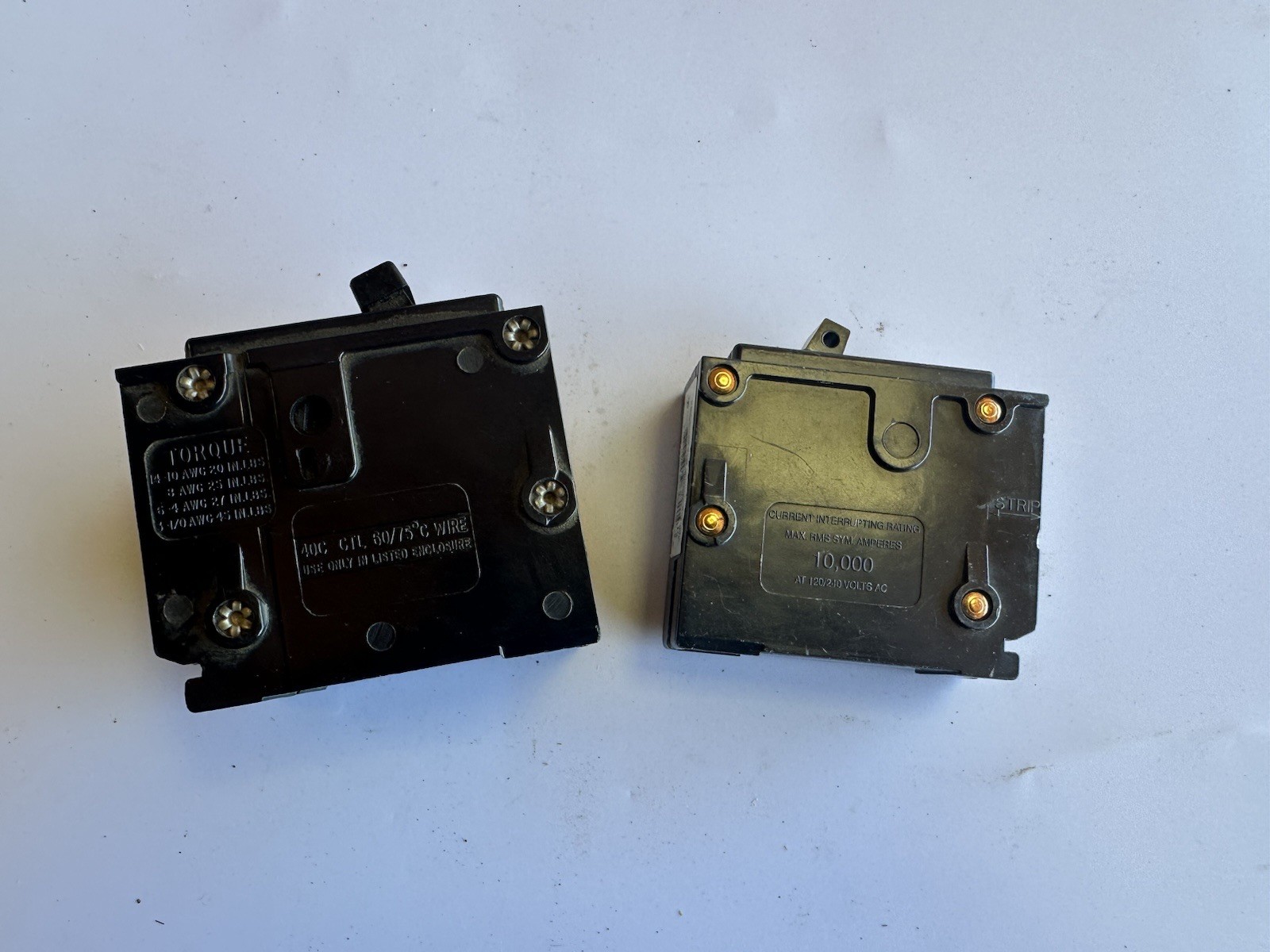 LOT OF 2* EATON BR270 70 Amp & BR120 20 Amp 2 & 1 Pole Circuit Breaker