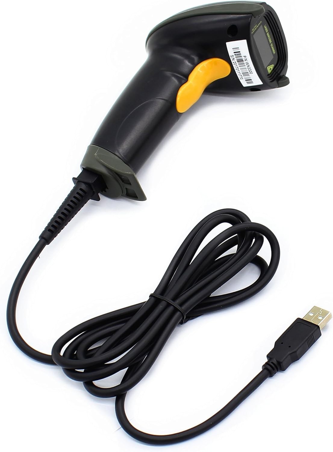 WoneNice USB Barcode Scanner Wired 1D Laser Reader Plug & Play