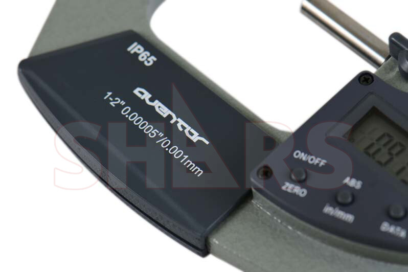 Shars 1-2″ 0.00005″/0.001mm Digital Electronic Outside Micrometer IP65 New P]