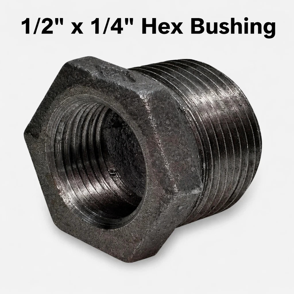 3/4″ Black Pipe Steel Nipple Fitting NPT Malleable Iron Schedule 40 CHOOSE SIZE