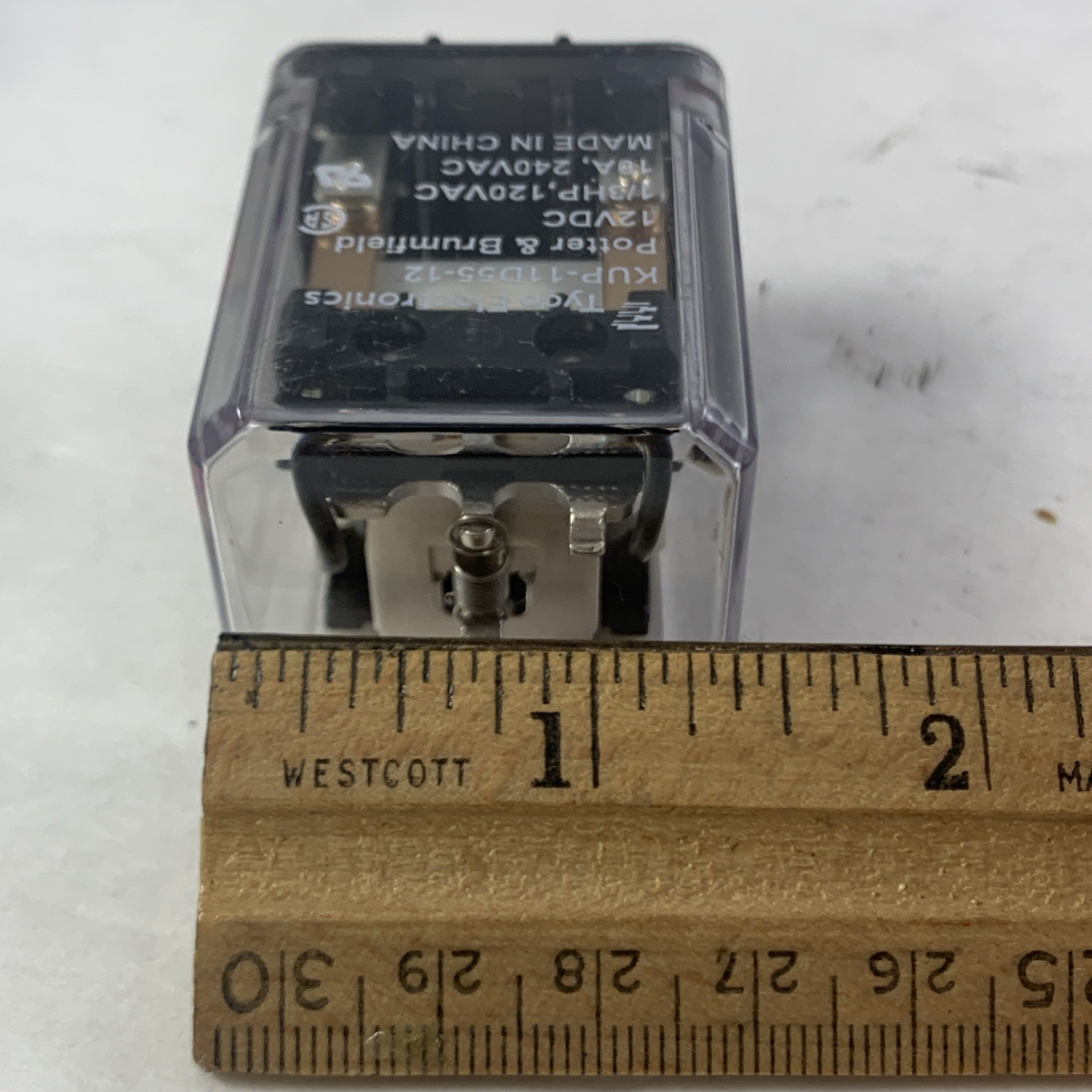 Potter & Brumfield Relay KUP-11D55-12 12VDC 1/3 HP 120VAC 10A 240VAC Tyco #1023H