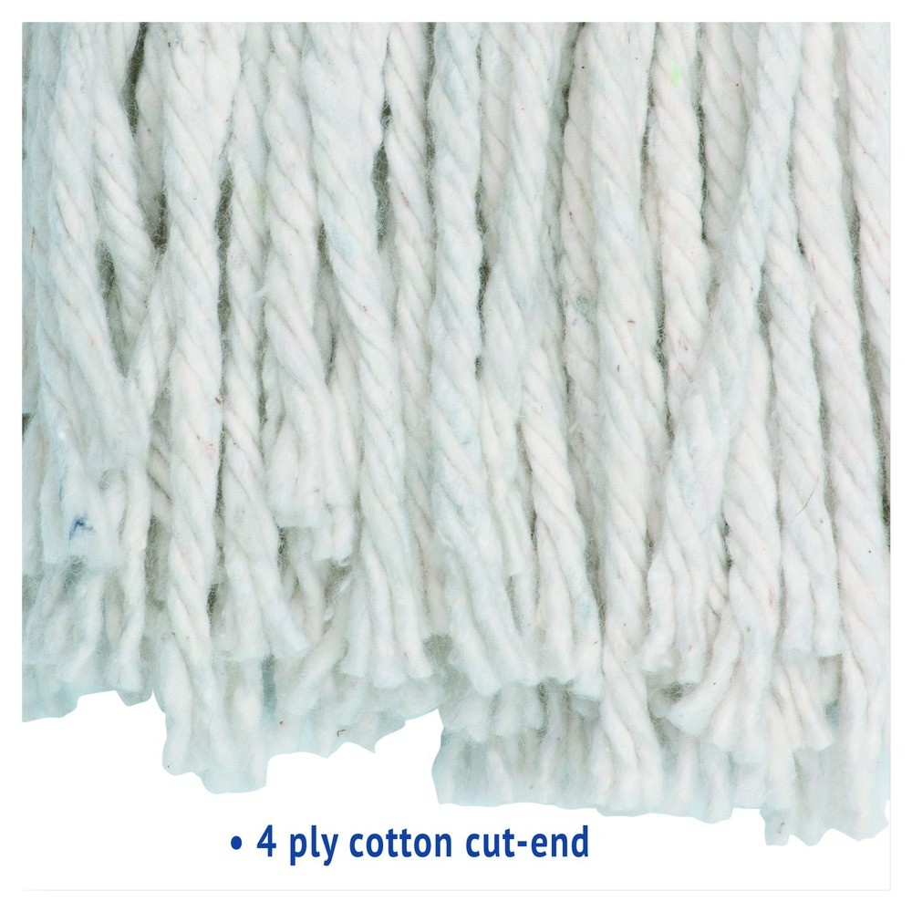 Boardwalk 224CCT 24 oz. Cotton Premium Cut-End Wet Mop Heads – White (12/Ct) New