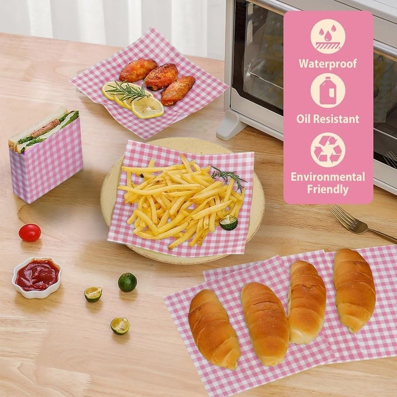 Deli Wax Paper Greaseproof Food Wrap Sandwiches Snacks Baking Picnic Use