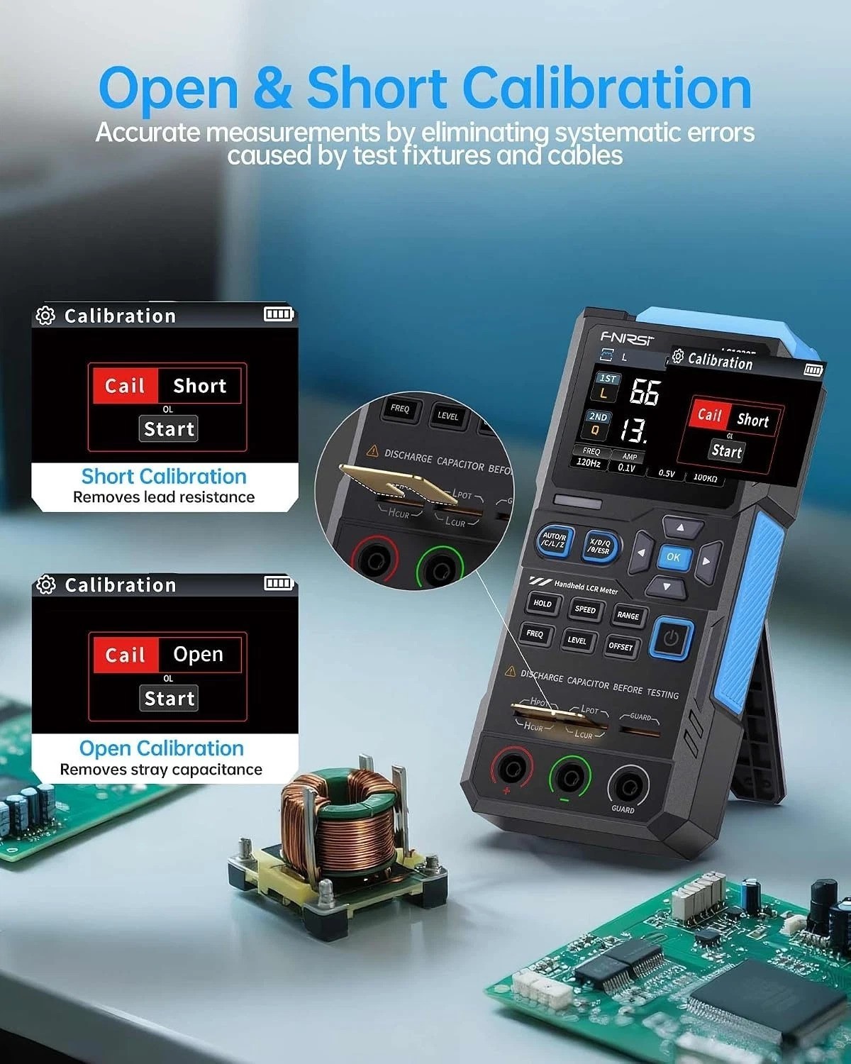 High-Precision LCR Meter 100kHz 19999 Counts Auto Component Tester