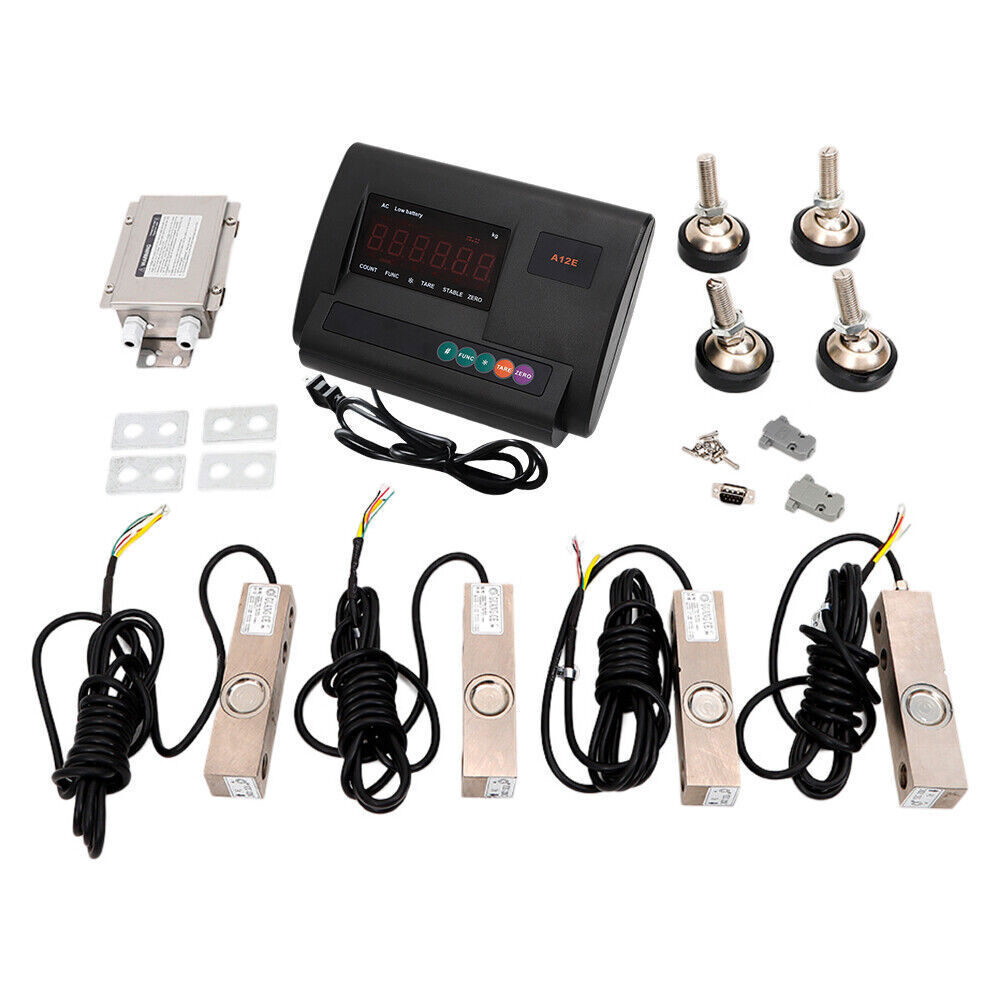 Industrial Weight Indicator 2T Capacity High Precision LCD Display Black Modern