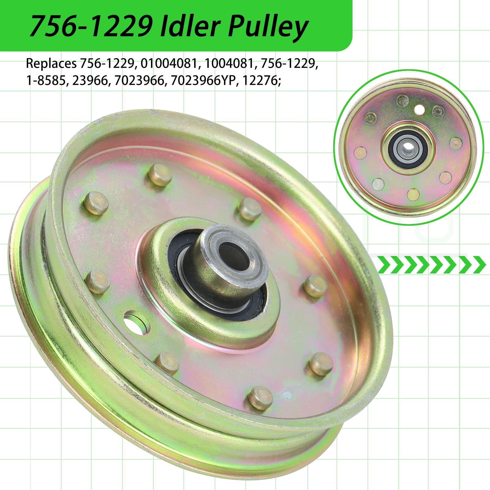 NICHEFLAG 2 Pack 756-1229 Idler Pulley Replaces 756-3005 A14 2×756-1229