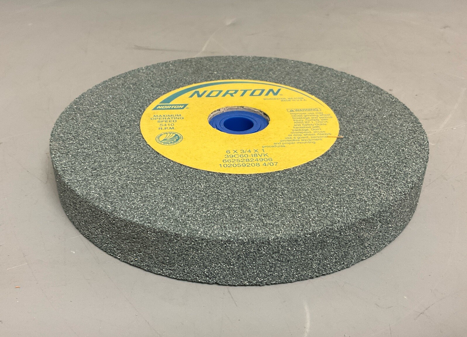 Norton Grinding Wheel 66252824906 | Size 6in x 3/4in x 1in | Part No 39C60-I8VK