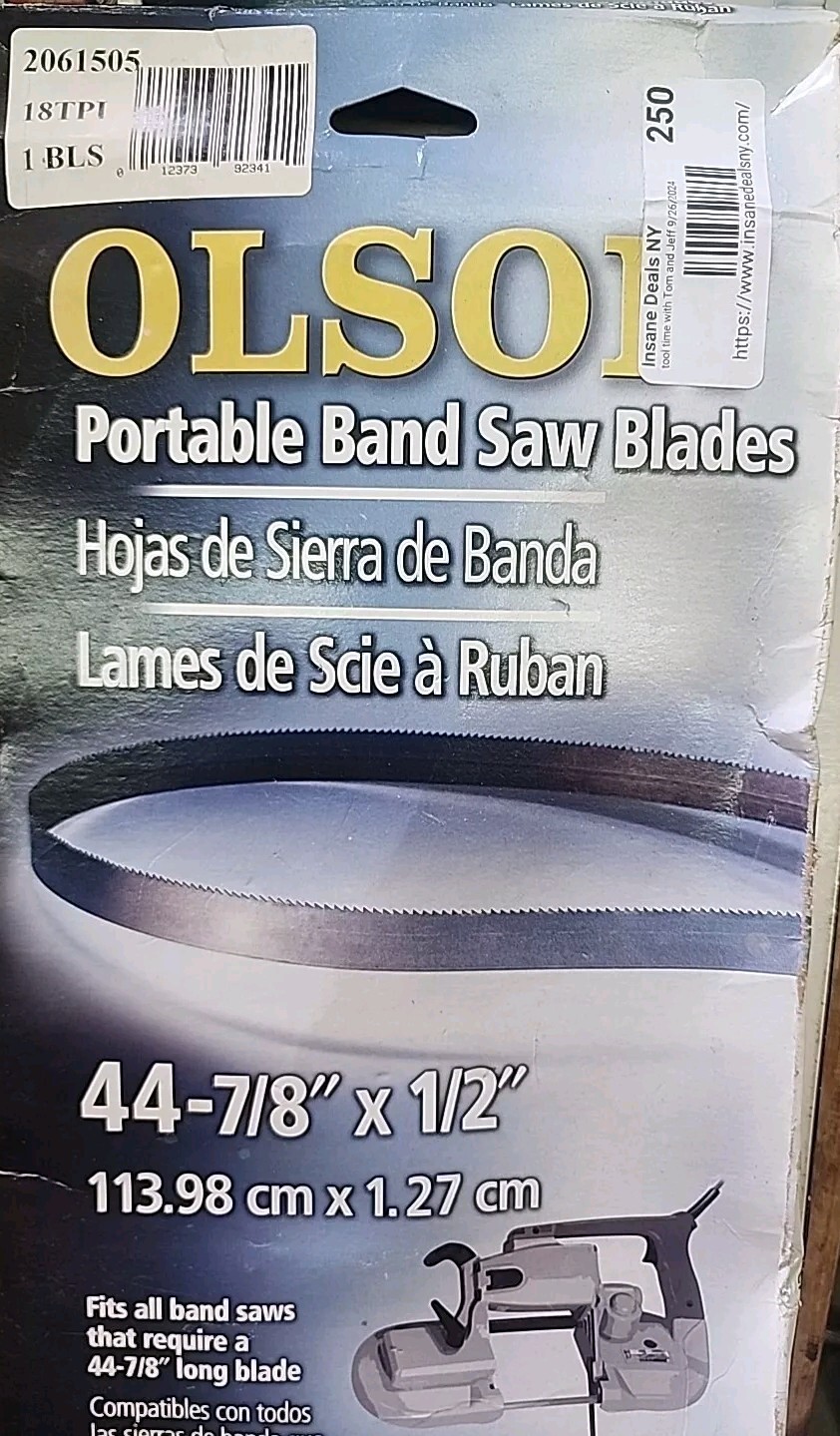 OLSON, 44-7/8″ x 1/2″ Matrix Bi-Metal 18TPI Portable Band Saw Blade #2061505