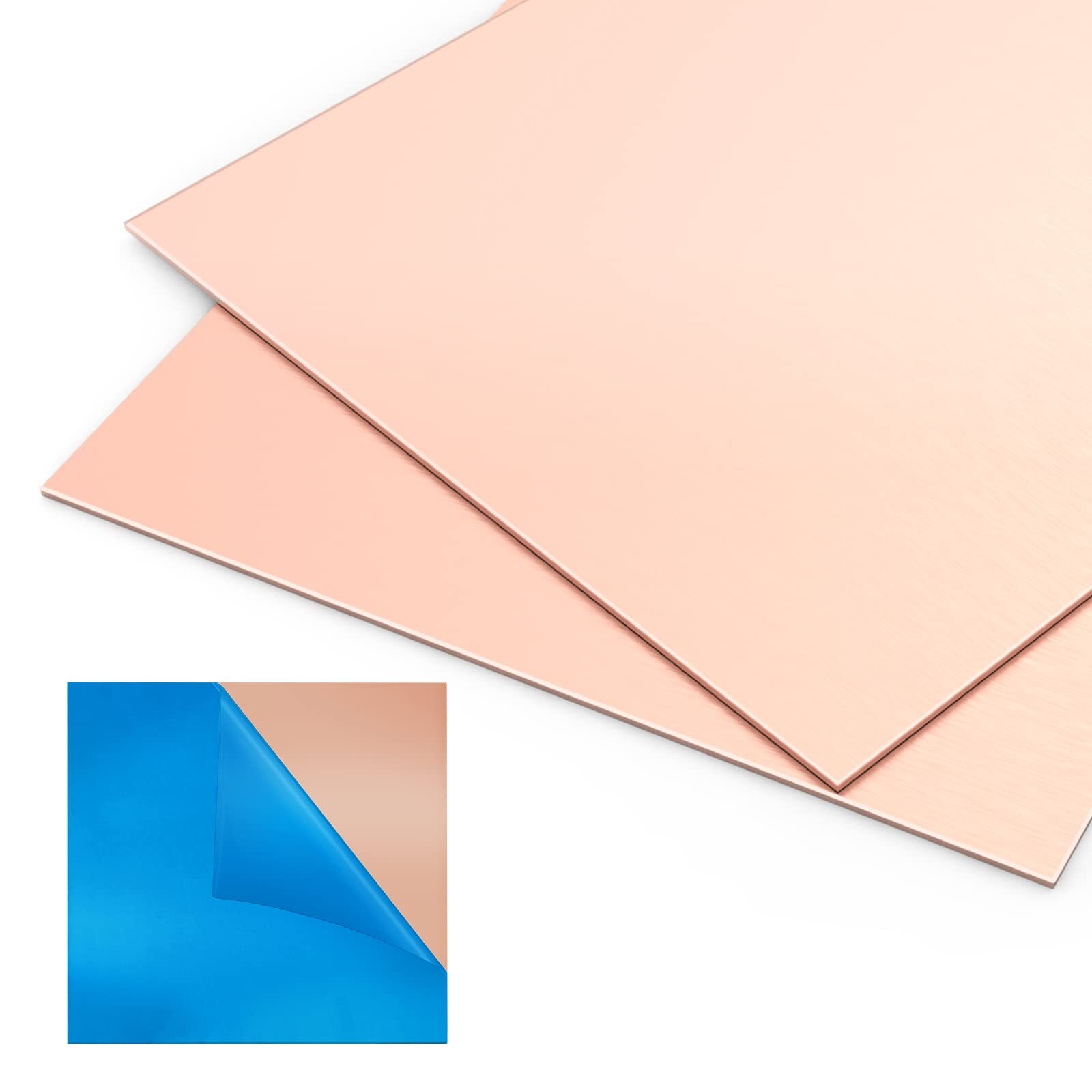 2 Pieces 99.9% Pure Copper Sheet 8″ X 10″ 24 Gauge0.5mm Thickness Film Attache