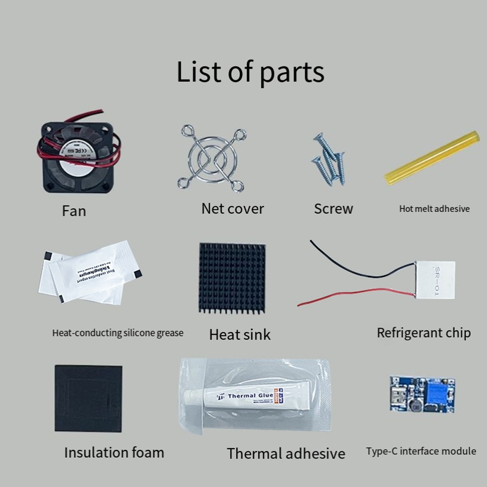 SR-01 5V Thermoelectric Cooler Peltier Elemente Module Easy to DIY/Assemble V4K4
