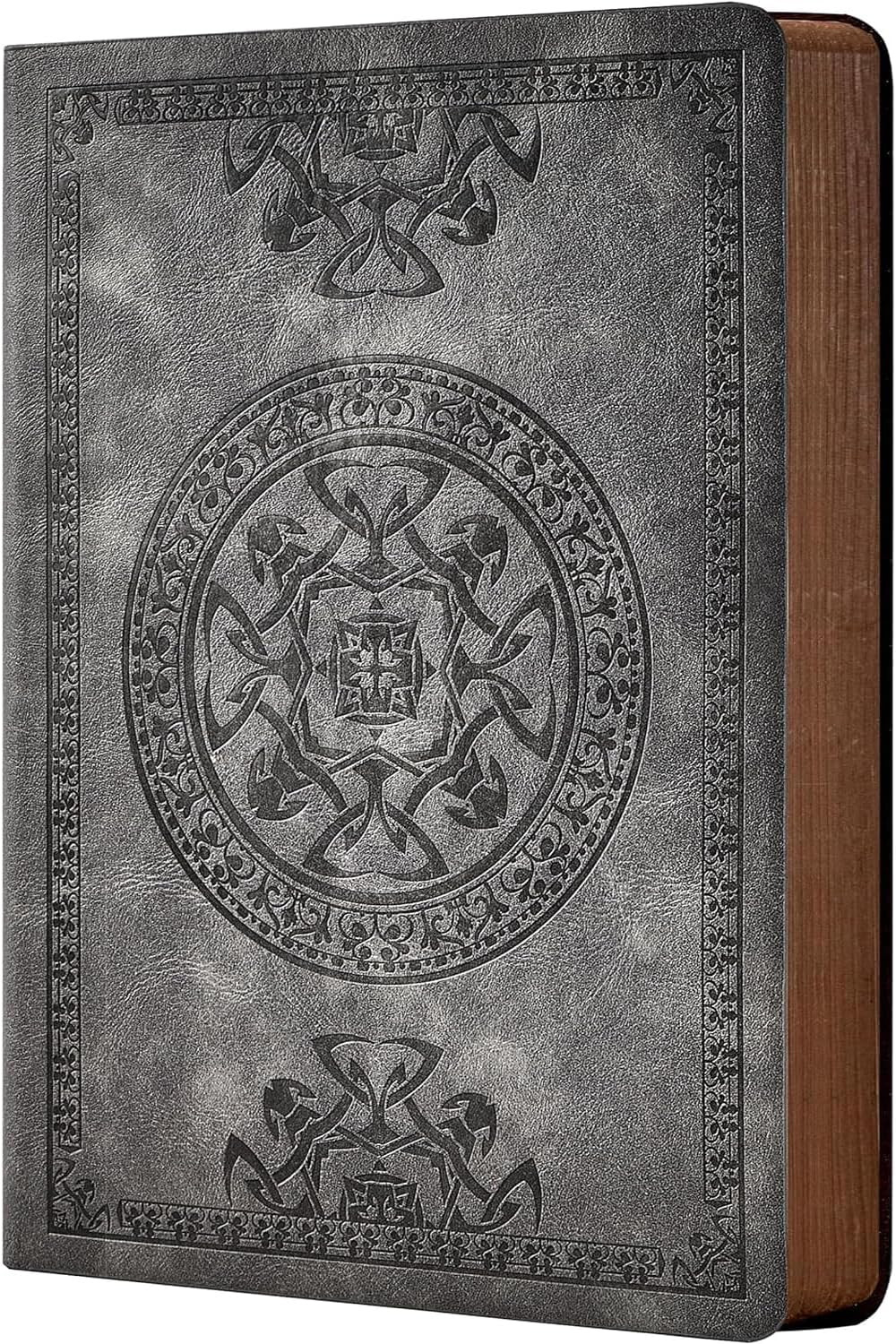 Journal for Men Women Leather Vintage Diary Journaling Notebook Black | Embossed
