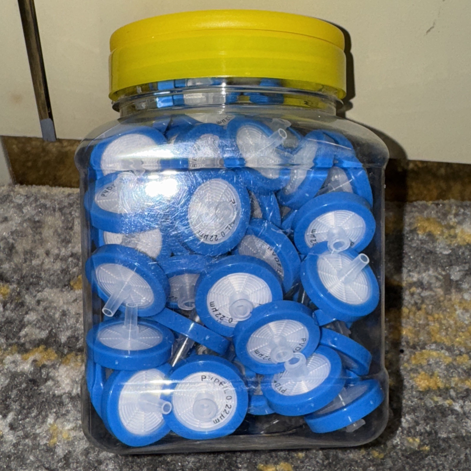 100 Pcs. PVDF MEMBRANE Syringe Lab Filters 0.22um Pore Size 25 mm Hydrophilic