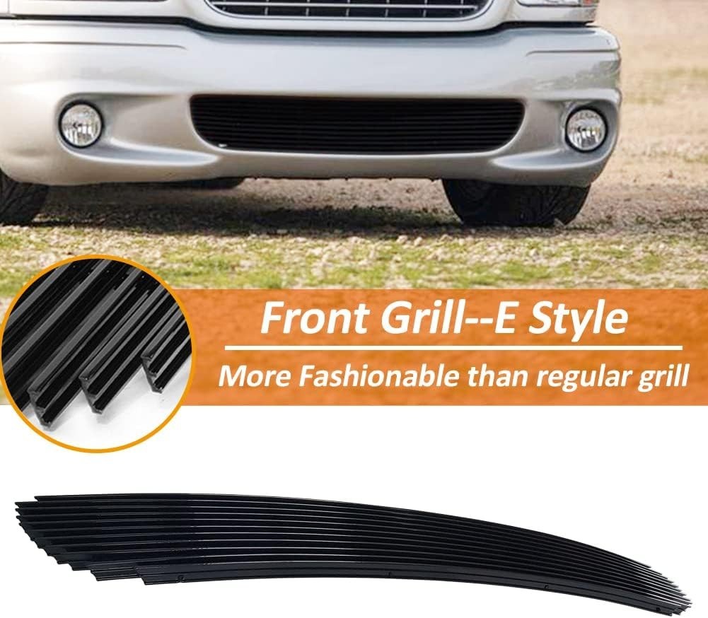 2003 Ford150 Lightning Front Bumper Billet Grille Black Powder Coated Finish