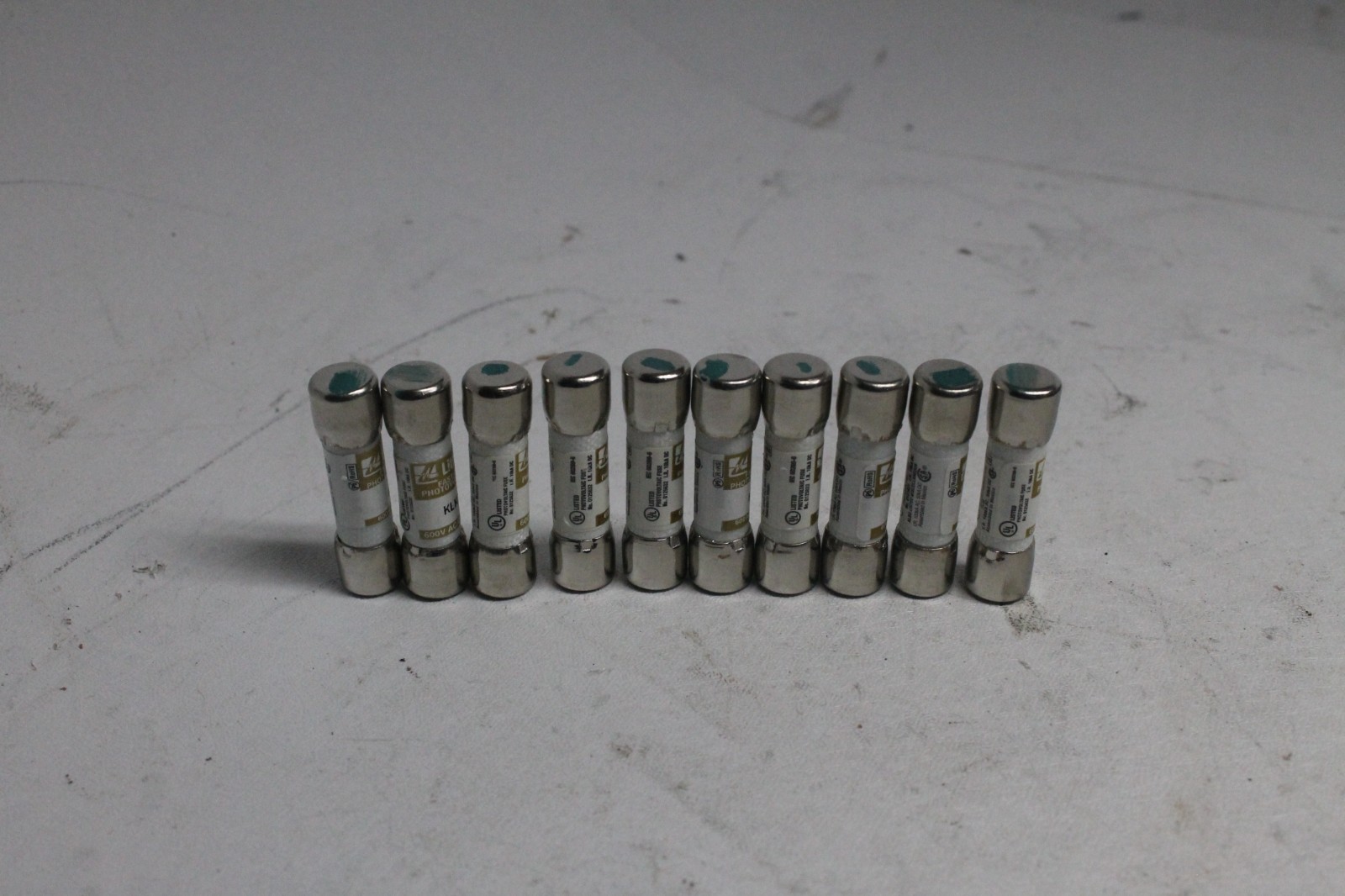 Lot of 10 Littelfuse KLKD-1/10 KLKD 1/10A 0.1A 600V Fast-Acting Fuse