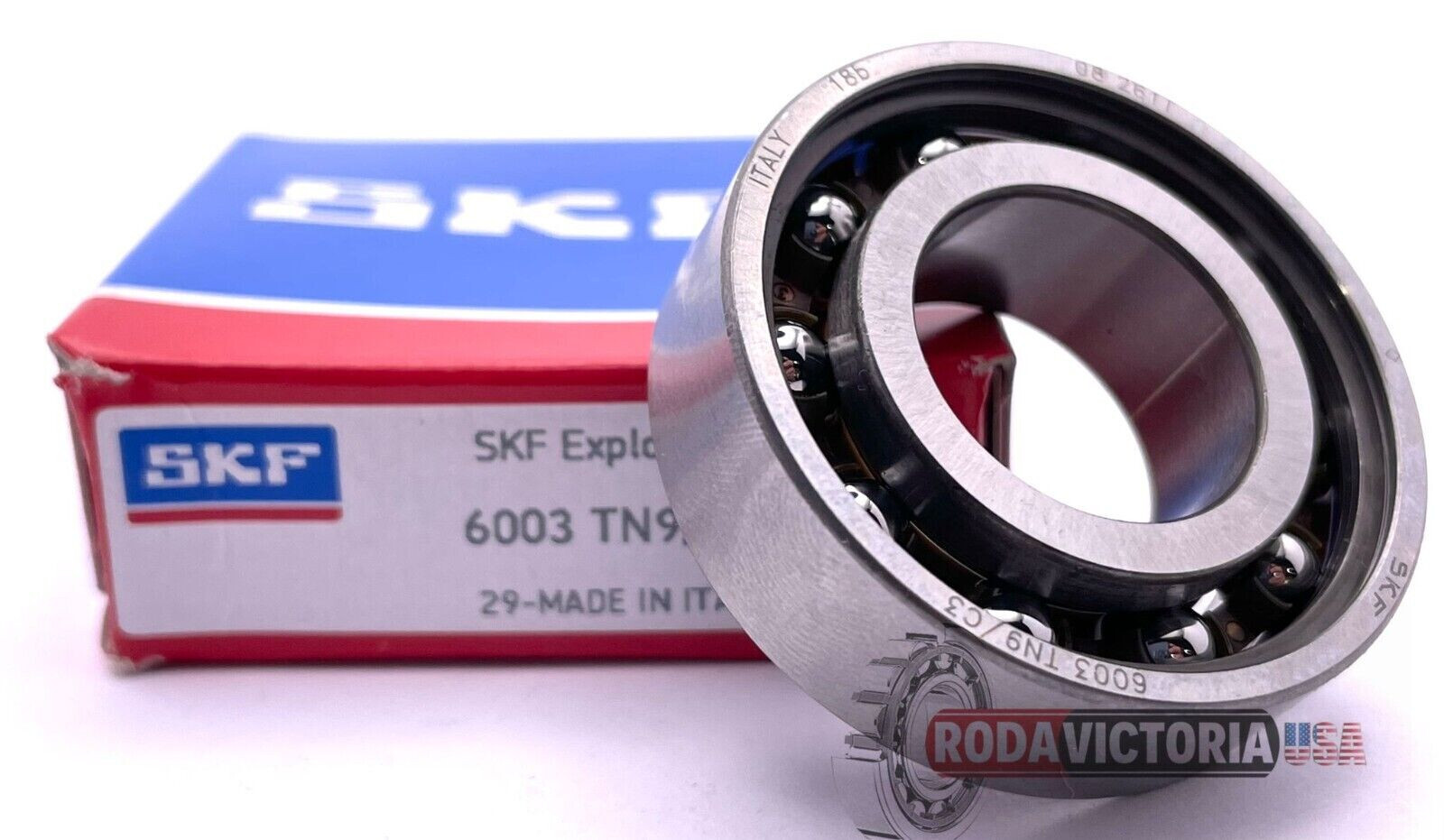 SKF 6003 TN9C3 DEEP GROOVE BALL BEARING, OPEN TYPE, NO SEALS 17x35x10mm