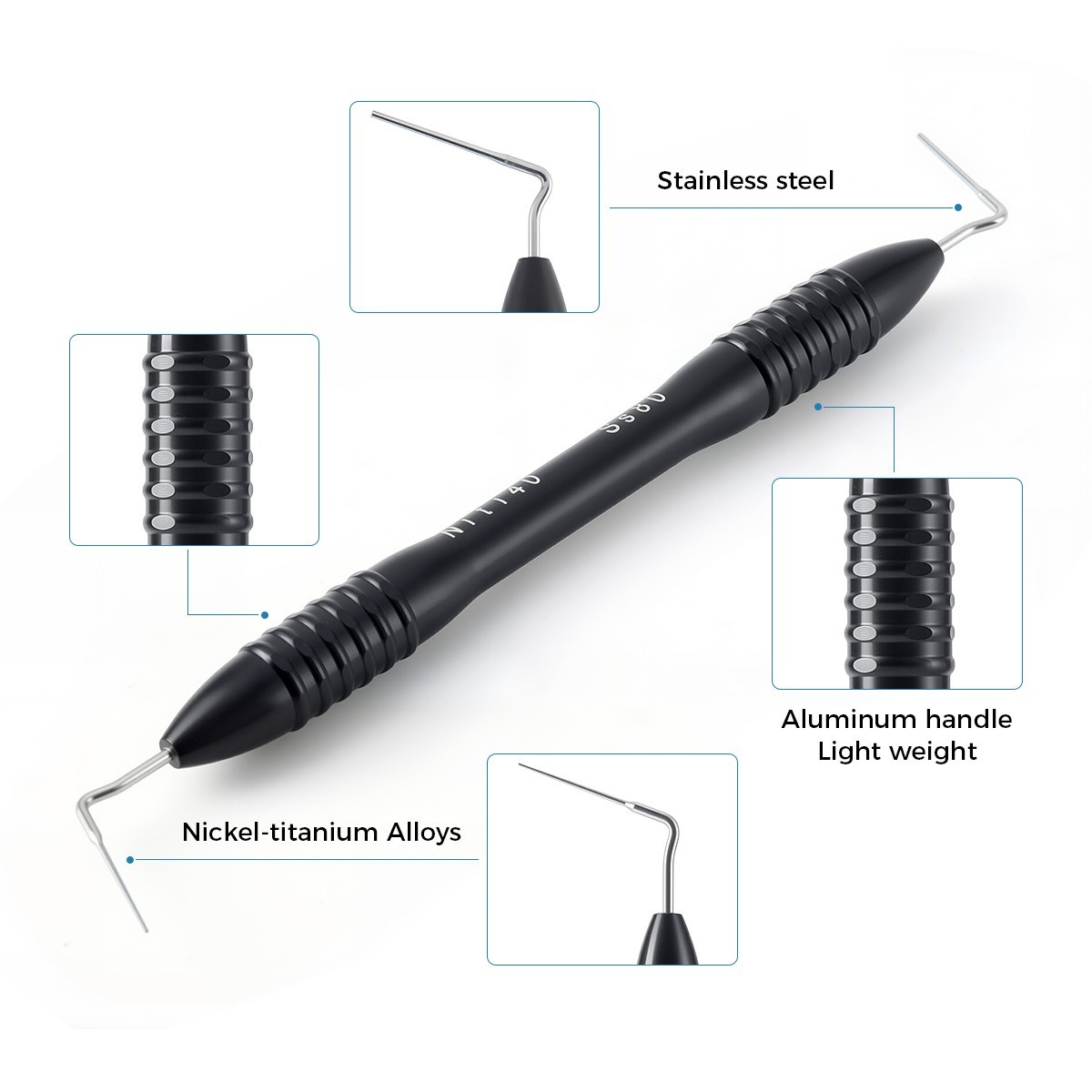AZDENT Dental Endo Condenser Gutta Percha Tips Hand Plugger NITI Stainless