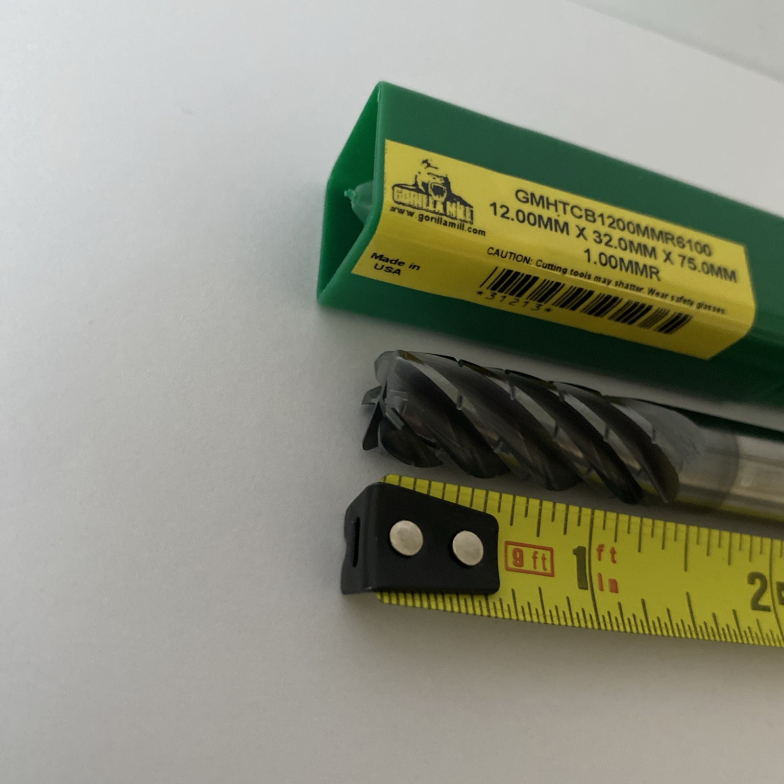 Endmill 12.0mm x 32mm X 75.mm – 1.00mmr Gorilla Mll Carbide