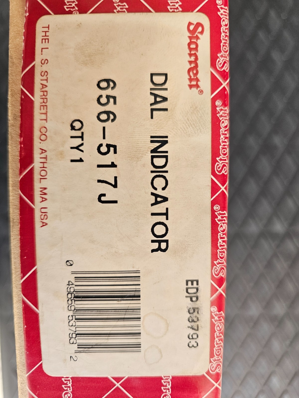 Starrett 656-517J Dial Indicator – 0.400in Range – .0001″ Graduation