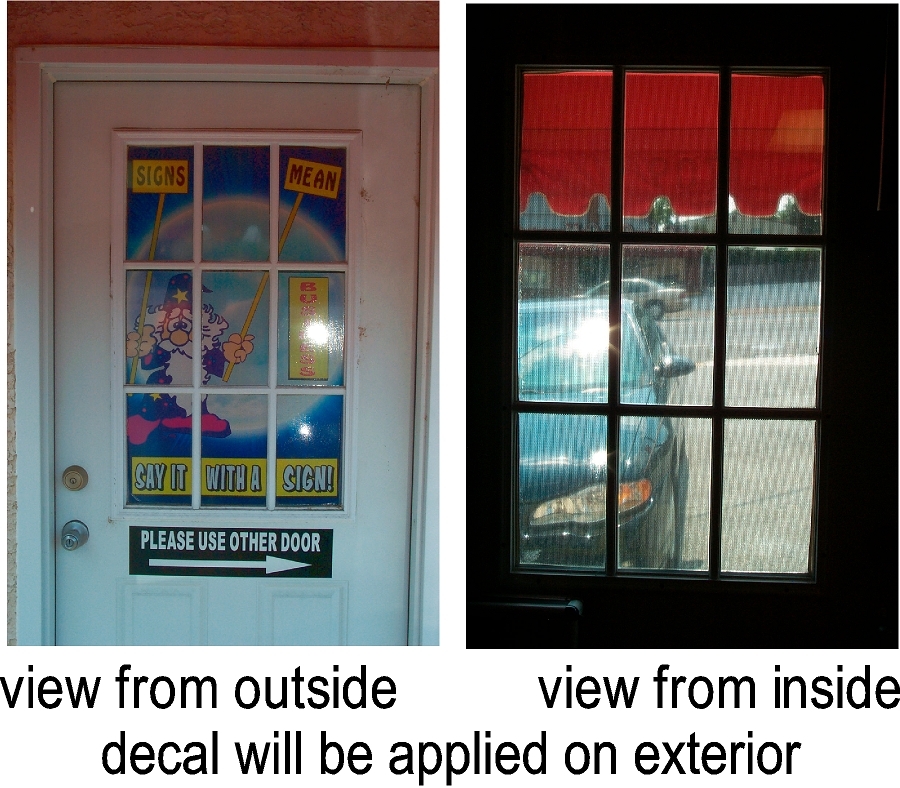 NEW PERFORATED WINDOW DECAL COMPUTER TABLETS PHONE REPAIR 19″ X 67″ VERTICAL