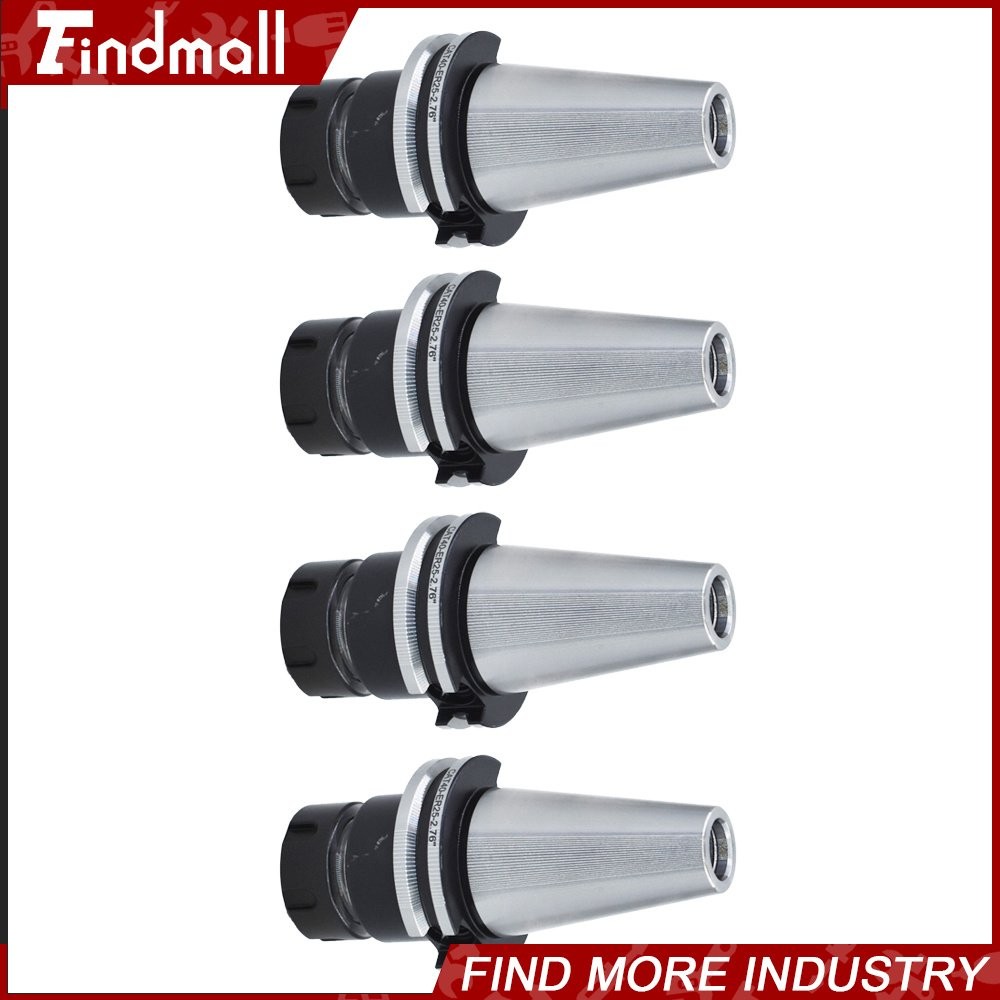 Findmall 8×CAT40 ER25 Collet Chuck W. 2.76″ Gage Length 4 Chucks Tool Holder Set