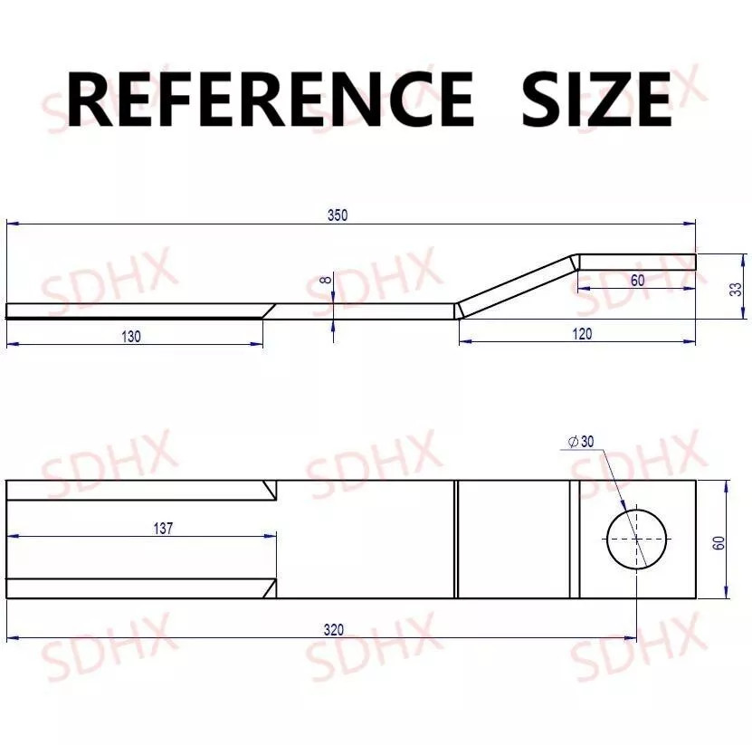 2pcs Agrotk Skid Steer Brush Cutter Cutting Blades, For Use with AGT-RC72/EXRC54