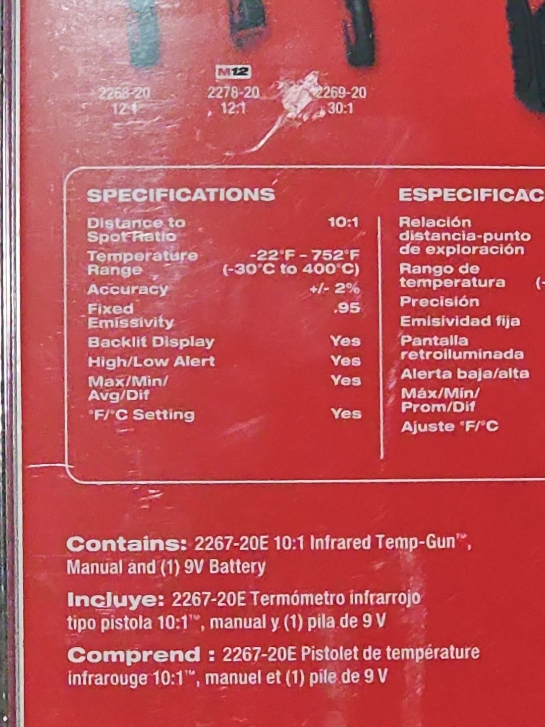 Milwaukee 10:1 Infrared Temperature Temp-Gun 2267-20E Brand NEW