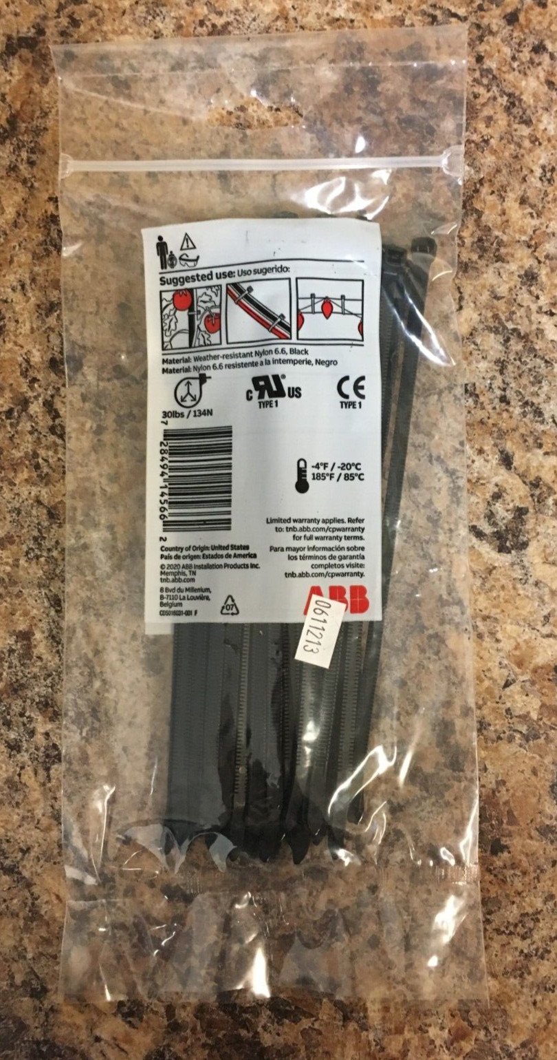 ABB / Thomas & Betts TT-7-30-0-L Twist Tail Cable Ties 7.1 in. L 50 Pk
