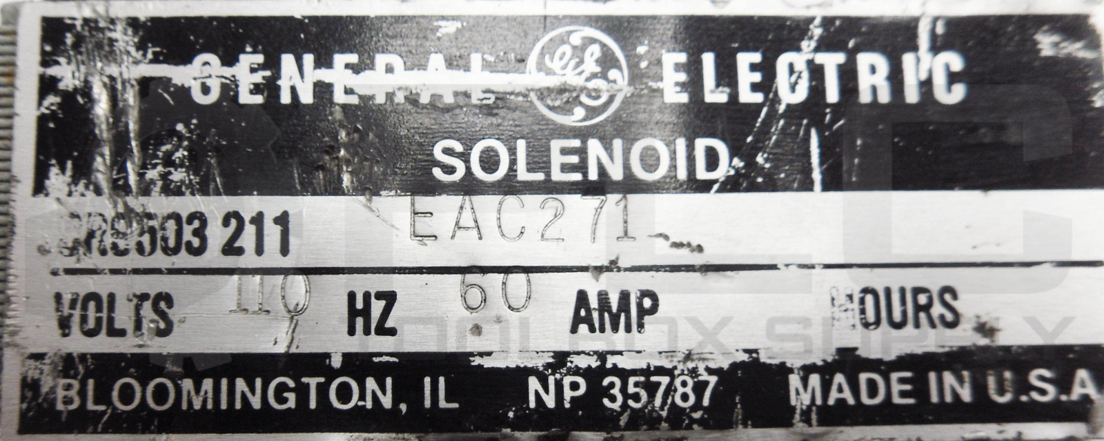GENERAL ELECTRIC CR9503211EAC271 CONTACTOR 110V 60HZ **READ**