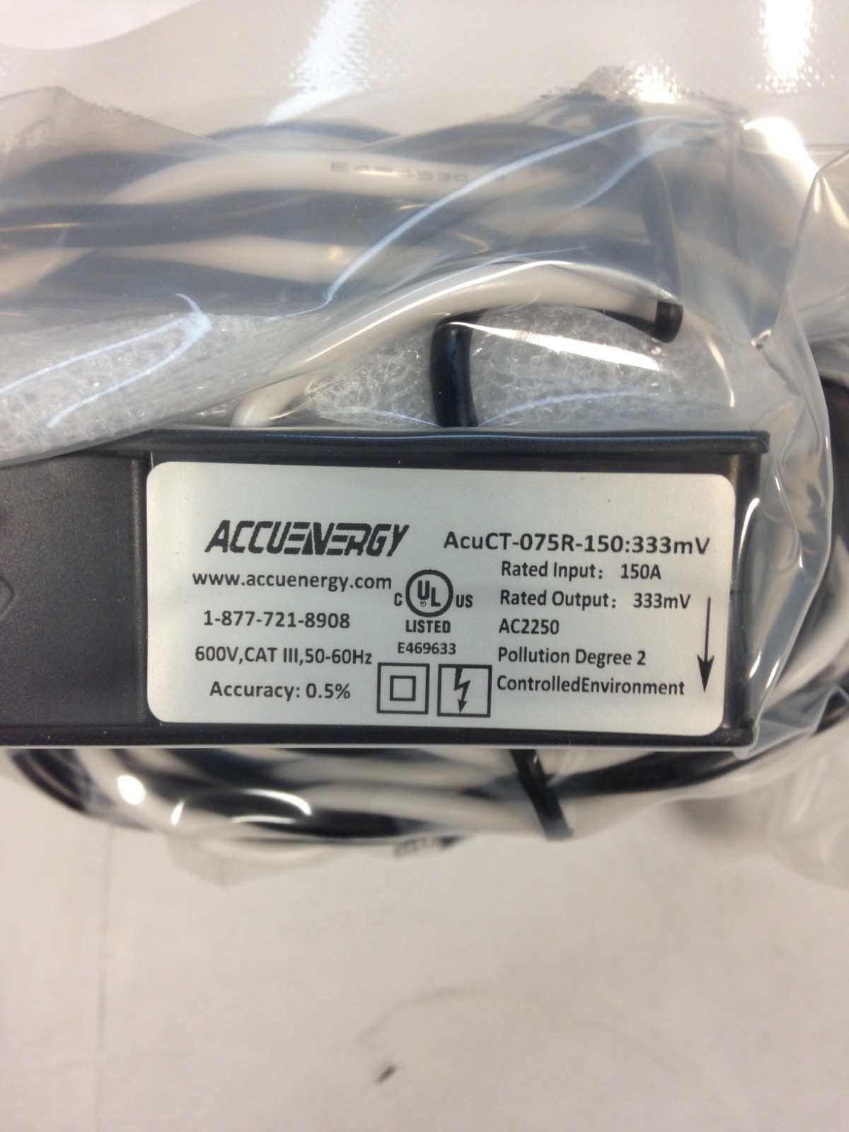 Accuenergy AcuSplitCT AcuCT-075R-150:333mV Split Core Transformer 36 BRAND NEW